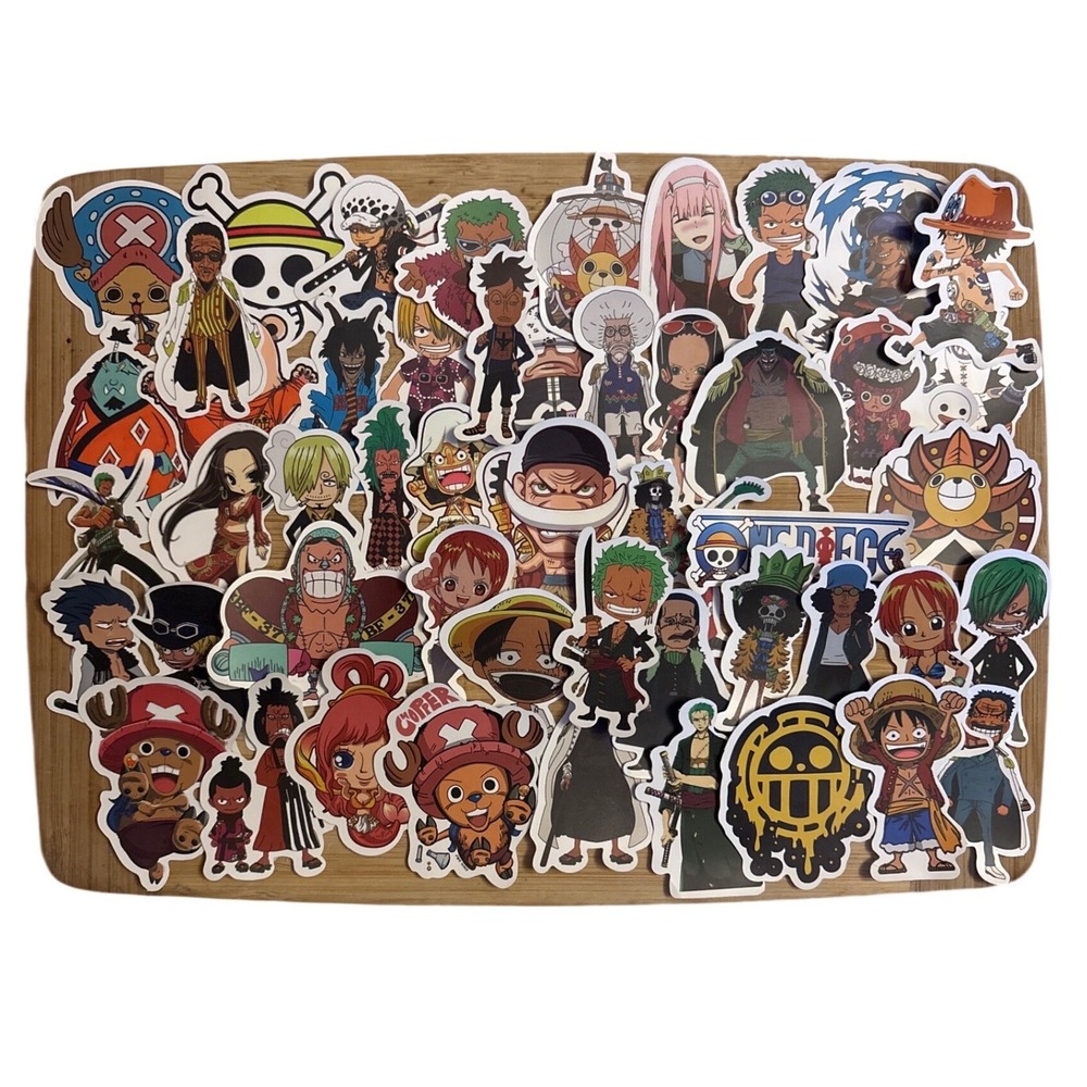 NEW One Piece Anime Stickers 50 Ct‎ Vinyl Waterproof Laptop Water Bottle Decals
